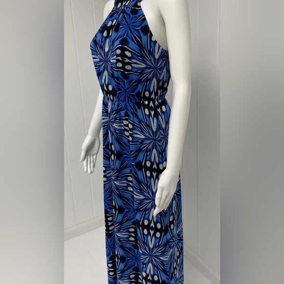 Blue Outback Red maxi dress, size large. Blue,black white boho Sleeveless Halter - Picture 2 of 3